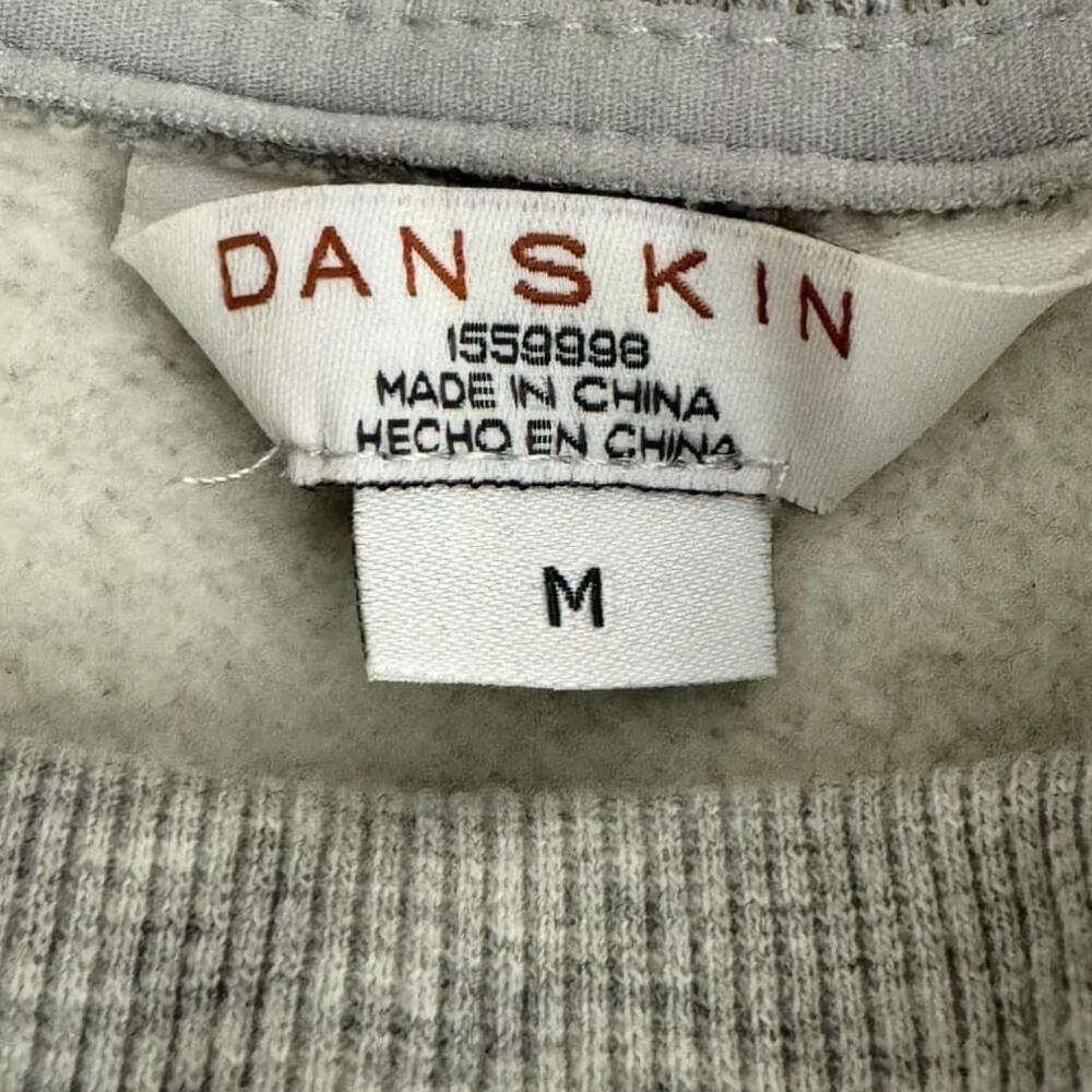 Danskin Ladies Sweatshirt Oversized Crewneck with Pocket Light Heater Grey Sz M - Picture 12 of 14